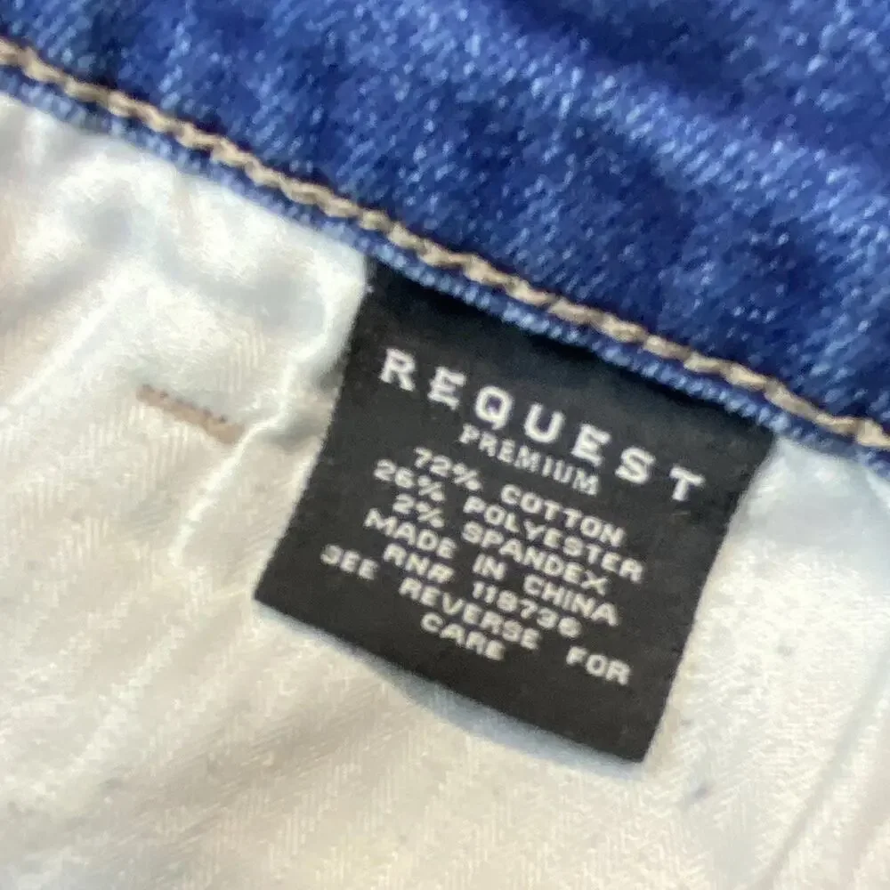 Request Jeans Mens Size 30x30 Blue Denim Slim Tapered